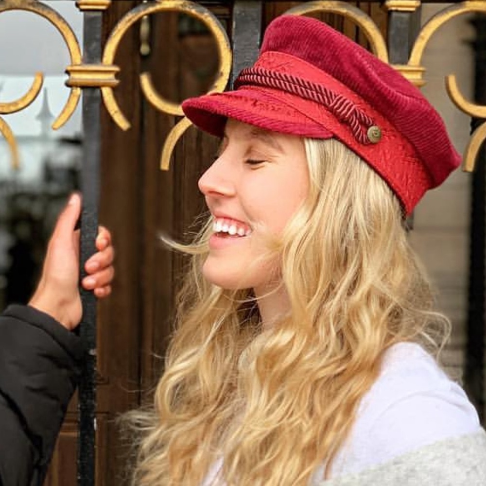 Brixton Womens Red Corduroy Fiddler Hat